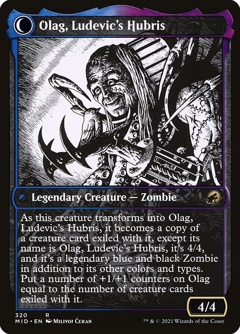 Ludevic, Necrogenius // Olag, Ludevic's Hubris - Back Face