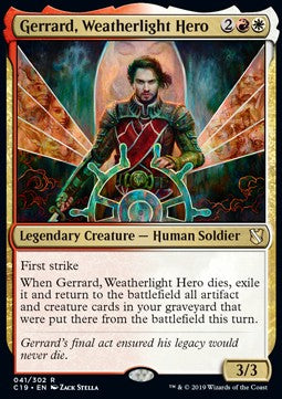 Gerrard, Weatherlight Hero C19-41 Rare Light Played Englisch