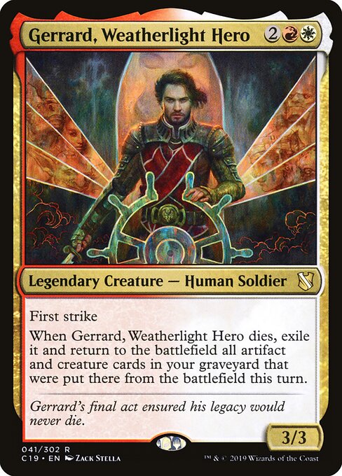 Gerrard, Weatherlight Hero C19-41 Rare Light Played Englisch