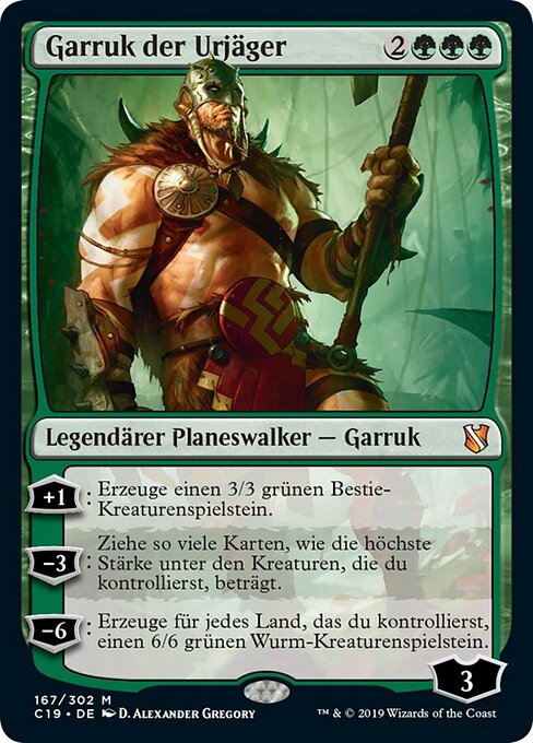 Garruk der Urjäger C19-167 Mythic Poor Deutsch
