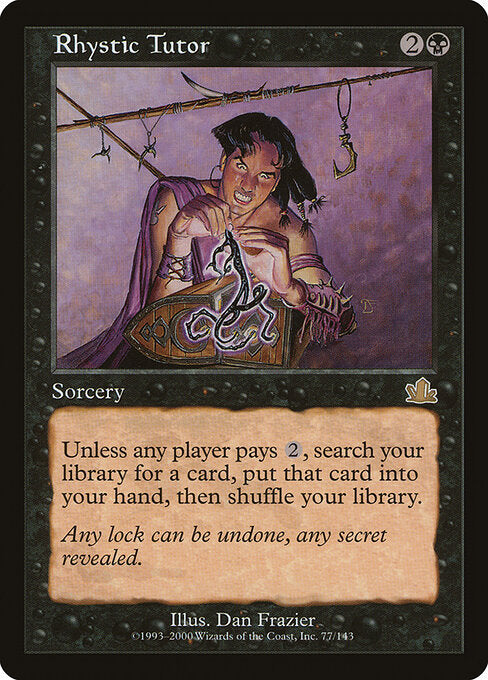 Rhystic Tutor PCY-77 Rare Played Englisch Foil
