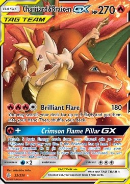 Glurak & Rutena GX CEC-22 Ultra Rare Good Deutsch