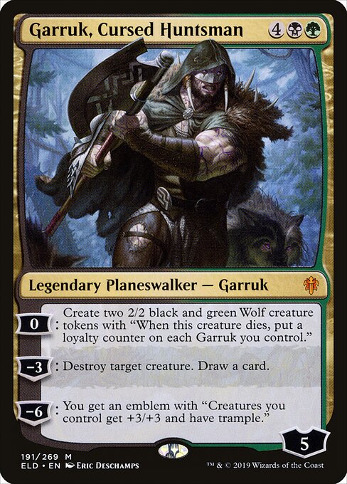 Garruk, Cursed Huntsman ELD-191 Mythic Near Mint Englisch