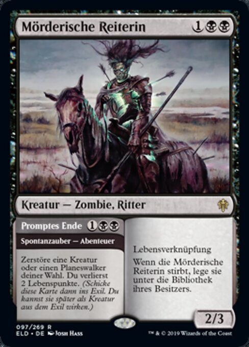 Mörderische Reiterin // Promptes Ende ELD-97 Rare Near Mint Deutsch