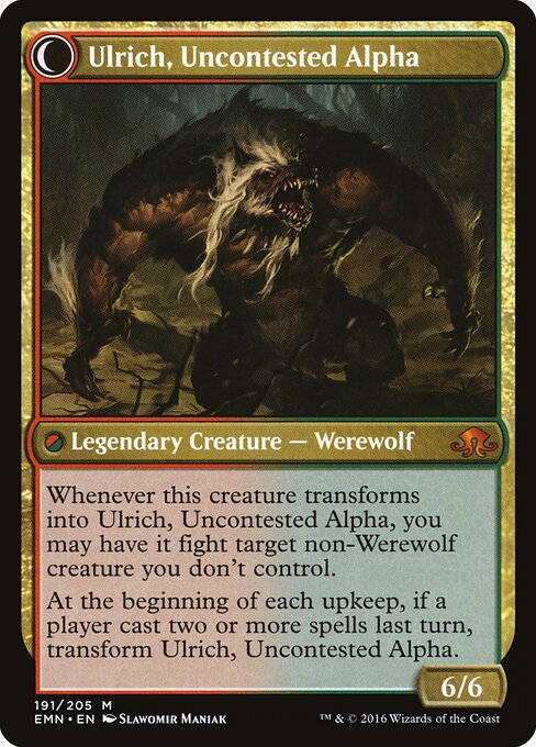 Ulrich of the Krallenhorde // Ulrich, Uncontested Alpha - Back Face