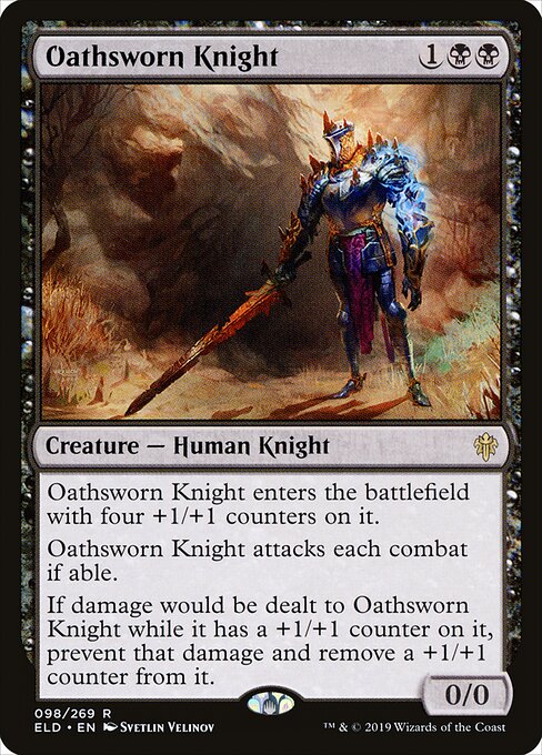 Oathsworn Knight ELD-98 Rare Excellent Englisch