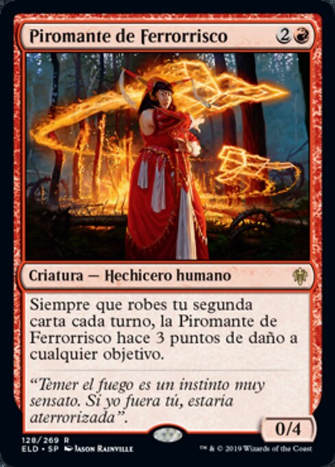 Irencrag Pyromancer ELD-128 Rare Near Mint Spanisch