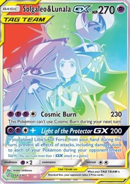 Solgaleo & Lunala GX CEC-254 Secret Rare Excellent Deutsch