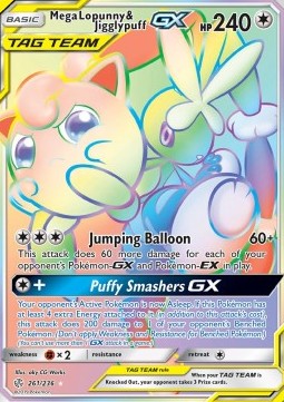 Mega Schlapor & Pummeluff GX CEC-261 Secret Rare Good Deutsch