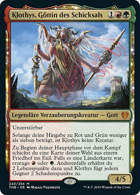 Klothys, Göttin des Schicksals THB-220 Mythic Excellent Deutsch