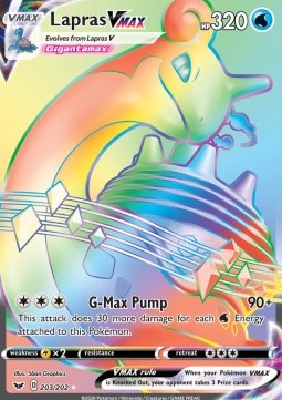 Lapras VMAX SSH-203 Secret Rare Near Mint Deutsch