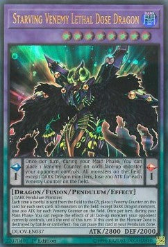 Hungernder Venemy-Letaldosis-Drache DUOV-037 Ultra Rare Near Mint Deutsch 1. Auflage