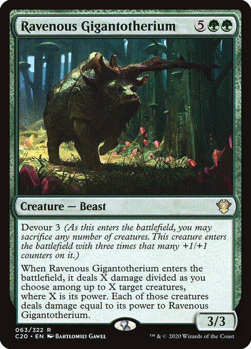 Ravenous Gigantotherium C20-63 Rare Excellent Englisch