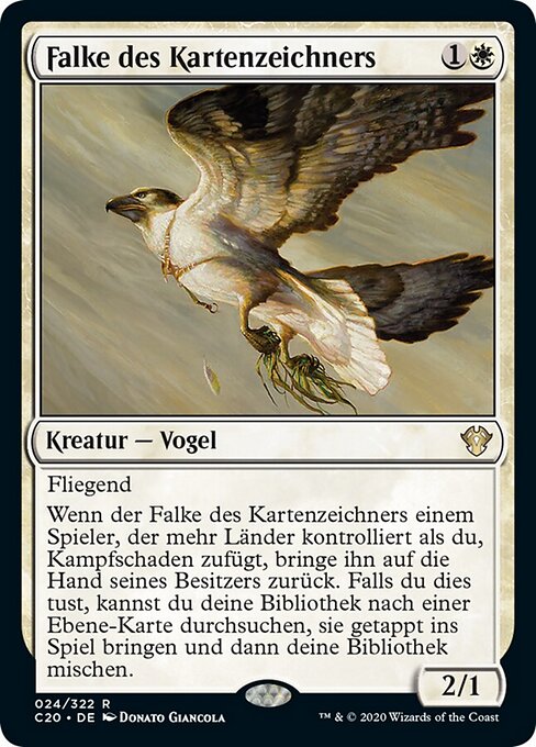 Falke des Kartenzeichners C20-24 Rare Near Mint Deutsch