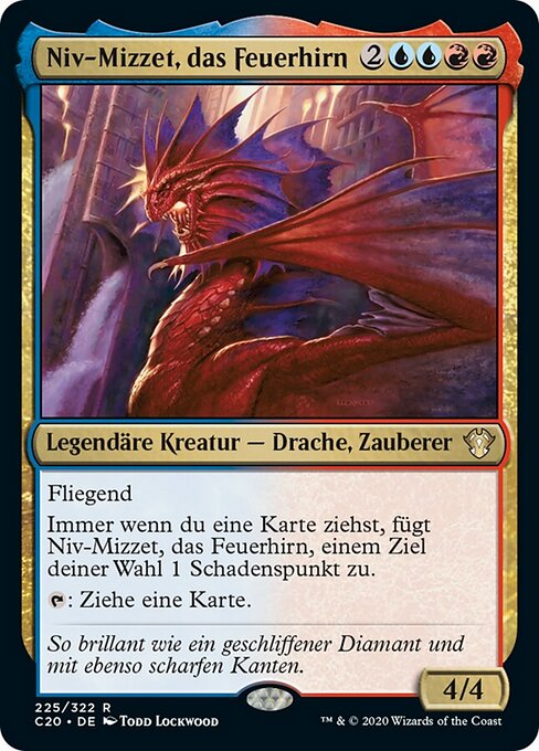 Niv-Mizzet, das Feuerhirn C20-225 Rare Near Mint Deutsch
