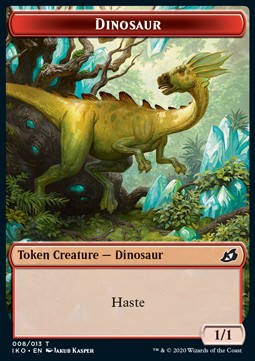 Dinosaur Token (R 1/1) // Human Soldier Token (W 1/1) (V.3) XIKO-T 08/05 Token Excellent Englisch Foil