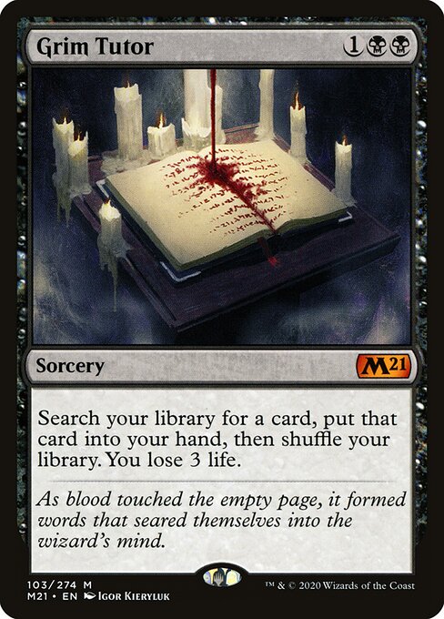 Grim Tutor M21-103 Mythic Near Mint Englisch