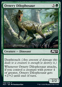 Störrischer Dilophosaurus M21-194 Common Near Mint Deutsch Foil