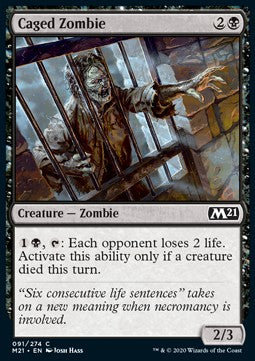 Eingesperrter Zombie M21-91 Common Near Mint Englisch Foil