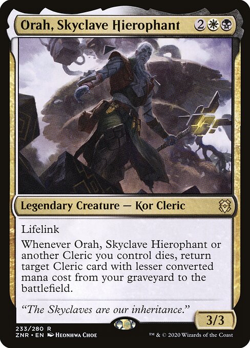 Orah, Skyclave Hierophant ZNR-233 Rare Near Mint Englisch