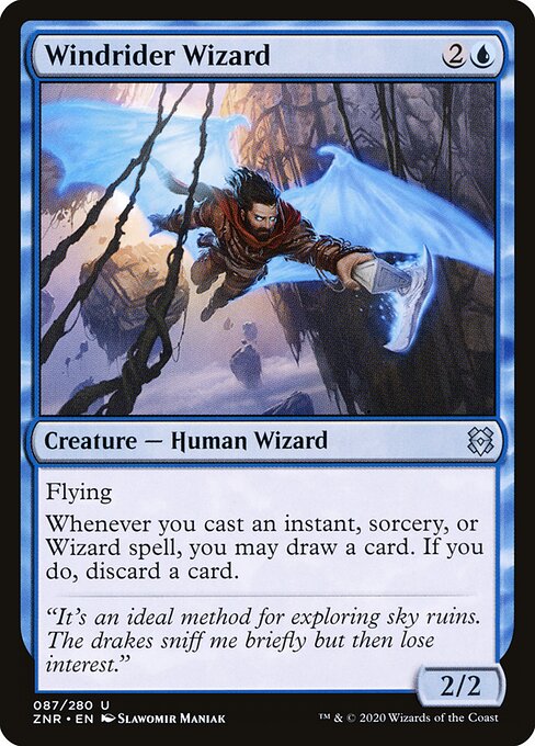 Windrider Wizard ZNR-87 Uncommon Light Played Englisch