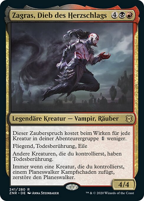 Zagras, Dieb des Herzschlags ZNR-241 Rare Excellent Deutsch Foil
