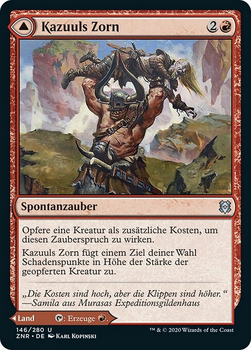 Kazuuls Zorn // Kazuuls Klippen ZNR-146 Uncommon Excellent Deutsch