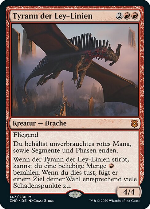 Tyrann der Ley-Linien ZNR-147 Mythic Excellent Deutsch