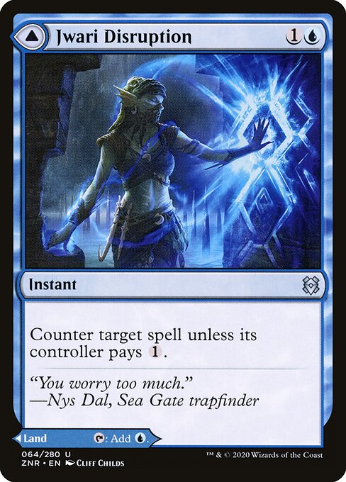 Jwari Disruption // Jwari Ruins ZNR-64 Uncommon Excellent Englisch Foil