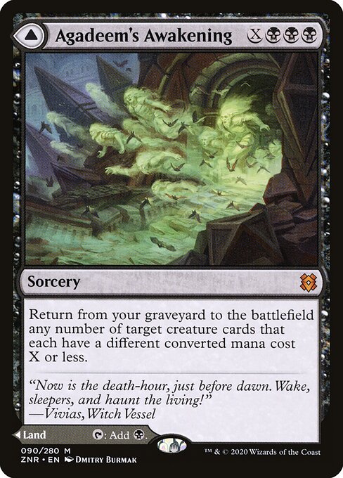 Agadeem's Awakening // Agadeem, the Undercrypt ZNR-90 Mythic Near Mint Englisch Foil