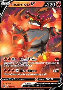 Incineroar V CPA-8 Ultra Rare Near Mint Englisch