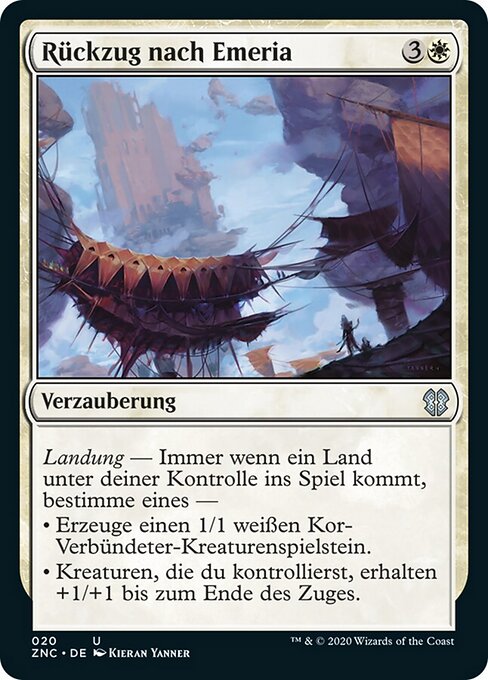 Rückzug nach Emeria ZNC-20 Uncommon Excellent Deutsch