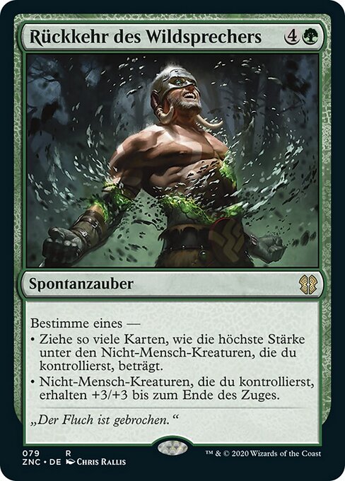 Rückkehr des Wildsprechers ZNC-79 Rare Excellent Deutsch