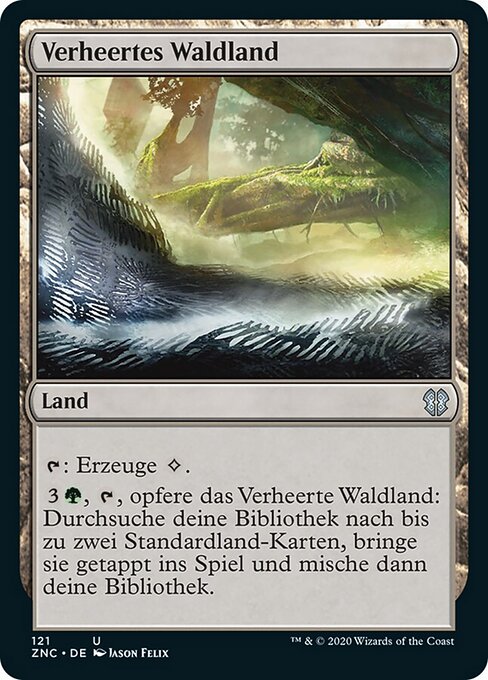 Verheertes Waldland ZNC-121 Uncommon Excellent Deutsch