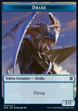Drake Token (U 2/2) // Plant Token (G 0/1) XZNR-T 5/8 Token Excellent Englisch Foil