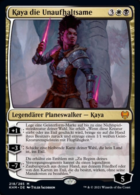 Kaya die Unaufhaltsame KHM-218 Mythic Excellent Deutsch Foil