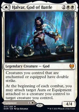 Halvar, God of Battle // Sword of the Realms KHM-15 Mythic Near Mint Englisch