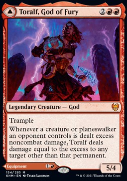 Toralf, Gott des Zorns // Toralfs Hammer KHM-154 Mythic Excellent Englisch