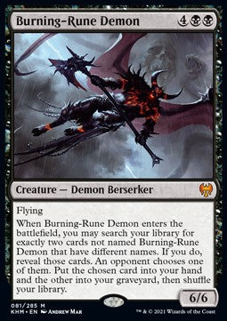 Burning-Rune Demon KHM-81 Mythic Near Mint Englisch