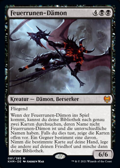 Feuerrunen-Dämon KHM-81 Mythic Near Mint Deutsch