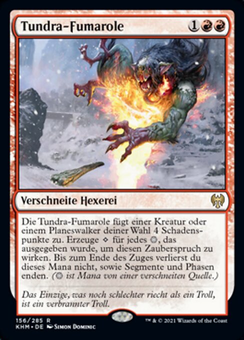 Tundra-Fumarole KHM-156 Rare Near Mint Deutsch Foil