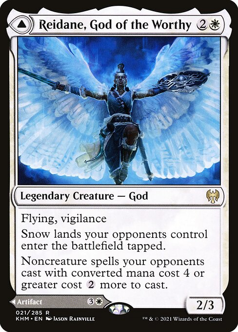 Reidane, God of the Worthy // Valkmira, Protector's Shield KHM-21 Rare Near Mint Englisch Foil