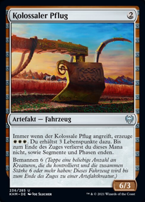 Kolossaler Pflug KHM-236 Uncommon Near Mint Deutsch Foil