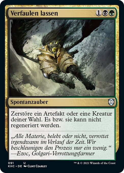 Verfaulen lassen KHC-91 Uncommon Excellent Deutsch