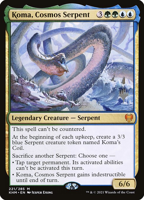 Koma, Cosmos Serpent PKHM-221 Mythic Excellent Englisch Foil