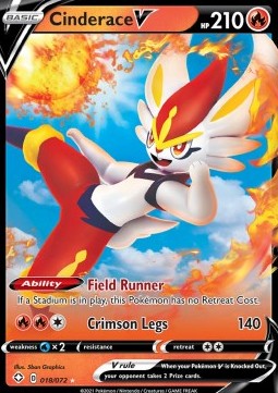 Cinderace V SHF-18 Ultra Rare Excellent Englisch