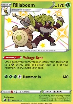 Rillaboom SHF-SV6 Secret Rare Excellent Englisch