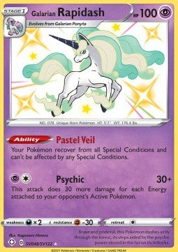 Galarian Rapidash SHF-SV48 Secret Rare Excellent Englisch