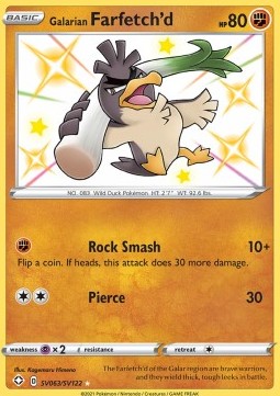 Galarian Farfetch'd SHF-SV63 Secret Rare Near Mint Deutsch