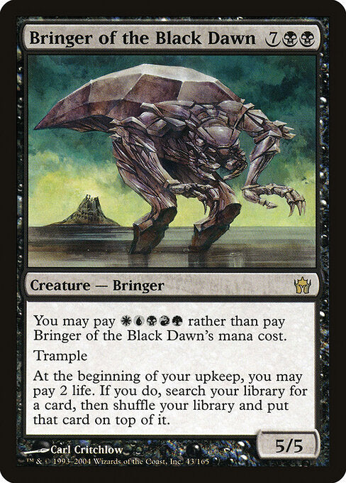 Bringer of the Black Dawn 5DN-43 Rare Light Played Englisch Foil